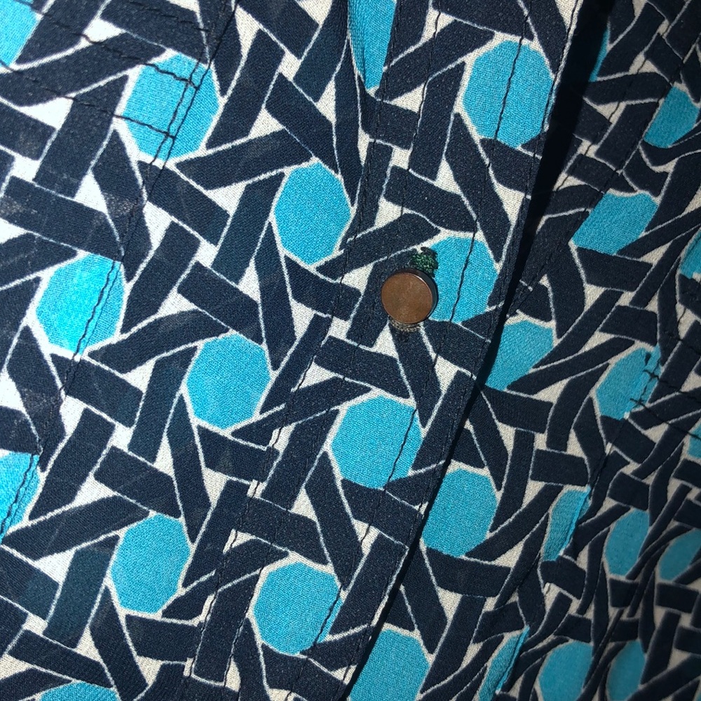 BR shirt symmetrical print brass buttons - Picture 3 of 7